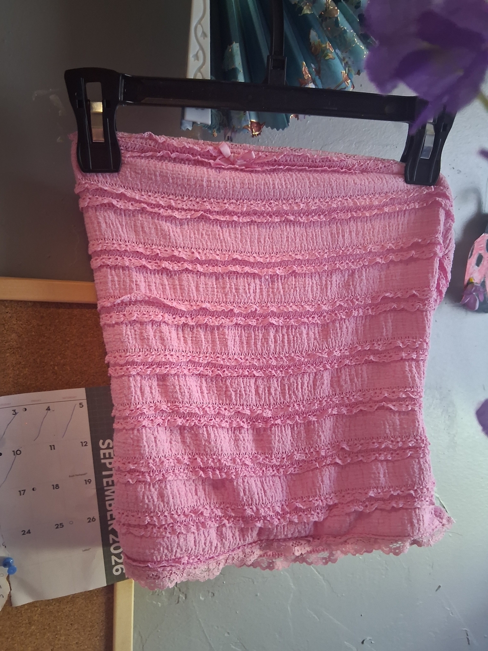 TUBE TOP Pink Smocked Tube Top - Women's Strapless Tank